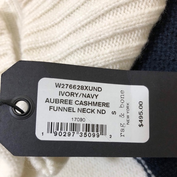 NWT Rag Bone Aubree Cashmere Funnel Neck Sweater - Picture 5 of 5